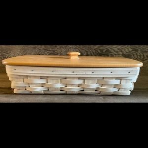 Longaberger Rectangle Bread Basket 15x8x4